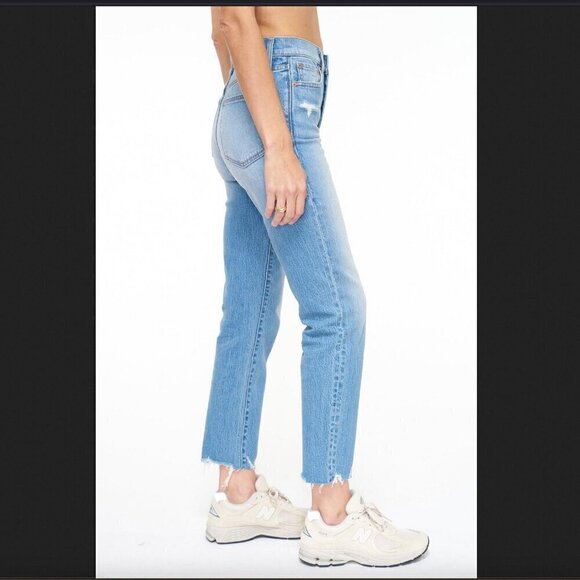 Charlie High Rise Classic Straight Ankle Jean - Wave Vintage - Picture 4 of 13